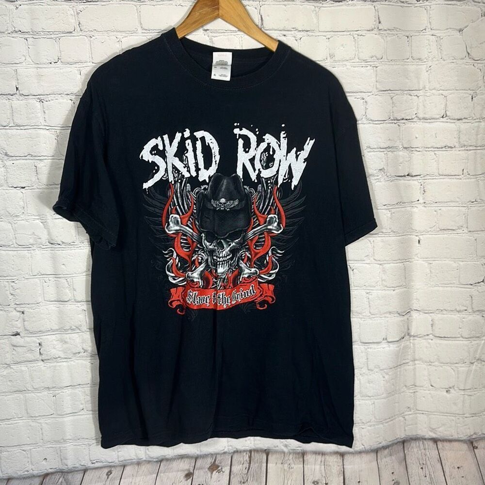 Skid Row Band Tee XL Black Rock’s Not Dead Concert Slave to the‎ Grind
